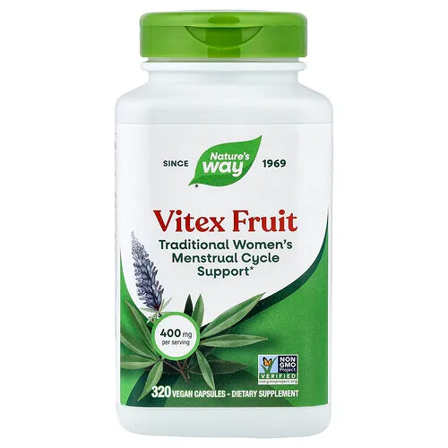 Nature's Way, Fruto de sauzgatillo, 400 mg, 320 cápsulas veganas