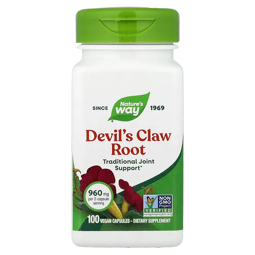 Nature's Way, Raíz de harpagofito, 100 cápsulas veganas (480 mg por cápsula)