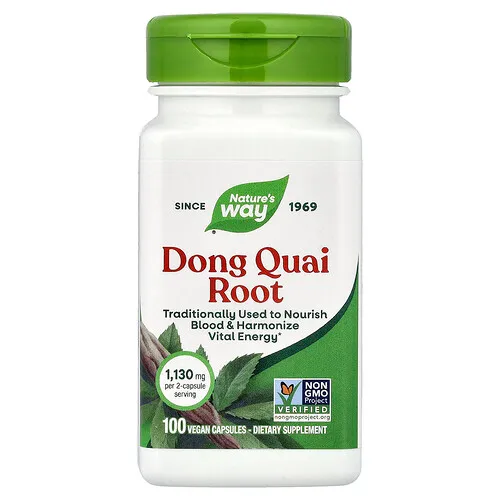 Nature's Way, Raíz de dong quai, 100 cápsulas veganas (565 mg por cápsula)