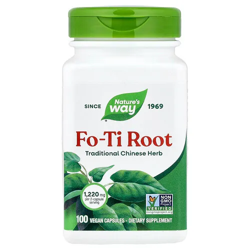 Nature's Way, Raíz de fo-ti, 100 cápsulas veganas (610 mg por cápsula)