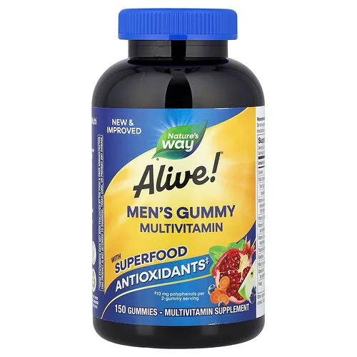 Nature's Way, Alive!®, Gomitas multivitamínicas para hombres, Frutas, 150 gomitas