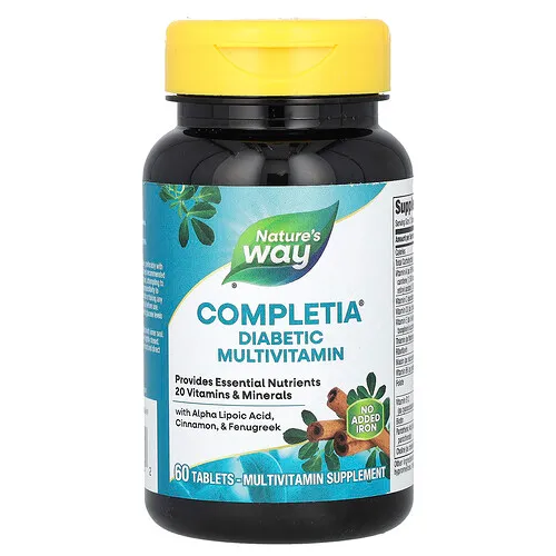 Nature's Way, Completia, Suplemento multivitamínico para personas con diabetes, 60 comprimidos