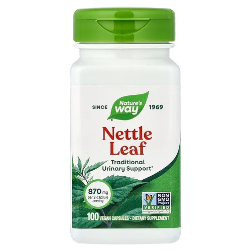 Nature's Way, Hoja de ortiga, 100 cápsulas veganas (435 mg por cápsula)