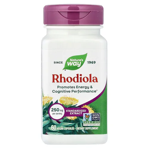 Nature's Way, Rodiola, 250 mg, 60 cápsulas vegetales