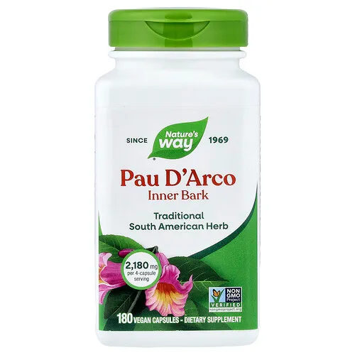 Nature's Way, Lapacho amarillo, Corteza interna, 180 cápsulas veganas (545 mg por cápsula)