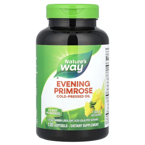 Nature's Way, Onagra, Aceite prensado en frío, 1300 mg, 120 cápsulas blandas