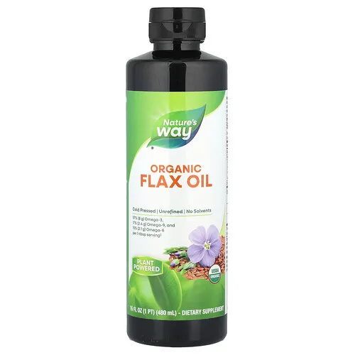 Nature's Way, Aceite de lino orgánico, 480 ml (16 oz. líq.)