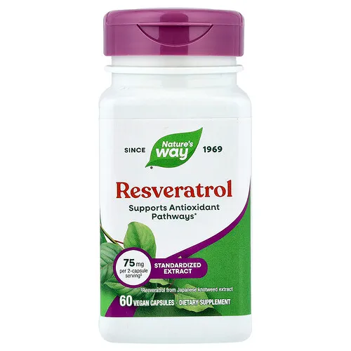 Nature's Way, Mezcla prémium, Resveratrol, 60 cápsulas veganas