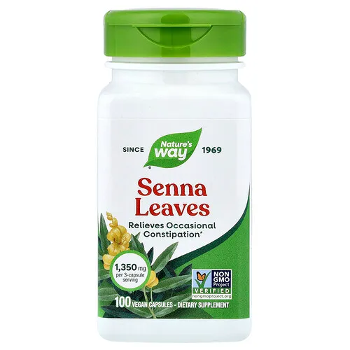 Nature's Way, Hojas de sen, 100 cápsulas veganas (450 mg por cápsula)