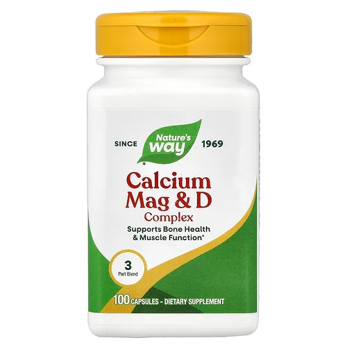 Nature's Way, Complejo de calcio, magnesio y vitamina D, 100 cápsulas