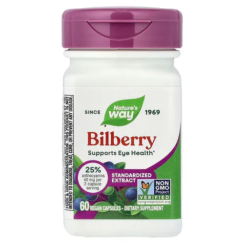 Nature's Way, Arándano, Extracto estandarizado, 60 cápsulas veganas