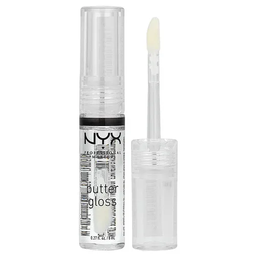 NYX Professional Makeup, Butter Gloss, Brillo labial, 54 Sugar Glass, 8 ml (0,27 oz)