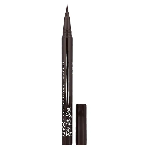 NYX Professional Makeup, Delineador a prueba de agua Epic Ink, 03 Chocolate negro, 1 ml (0,03 oz. líq.)