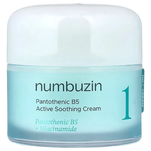Numbuzin, Crema calmante activa con vitamina B5 y ácido pantoténico n.º 1, 80 ml (2,7 oz. líq.)