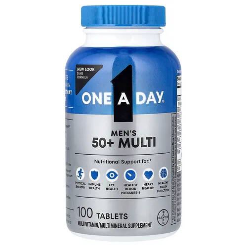 One-A-Day, Suplemento multivitamínico para hombres mayores de 50 años, 100 comprimidos