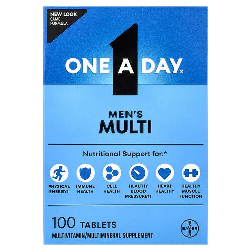 One-A-Day, Suplemento multivitamínico para hombres, 100 comprimidos