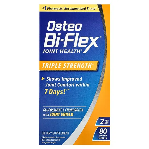 Osteo Bi-Flex, Suplemento para promover la salud de las articulaciones, Triple concentración, 80 comprimidos recubiertos