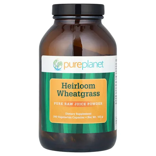 Pure Planet, Hierba de trigo heirloom, 240 cápsulas vegetales