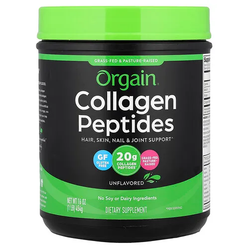 Orgain, Péptidos de colágeno, Sin sabor, 454 g (1 lb)