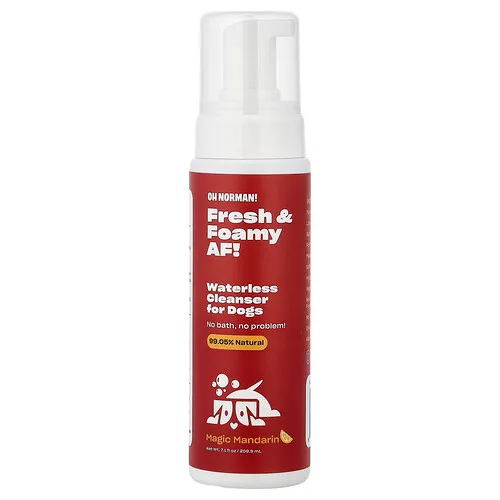 Oh Norman, Agente de limpieza sin agua para perros, Mandarina mágica, 209,9 ml (7,1 oz. líq.)