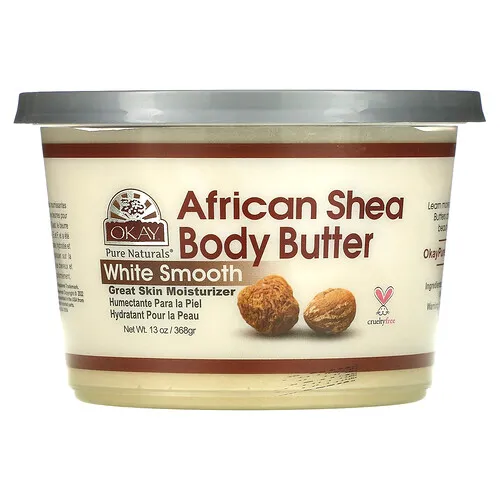 Okay Pure Naturals, Manteca de karité africana, Blanca suave, 368 g (13 oz)