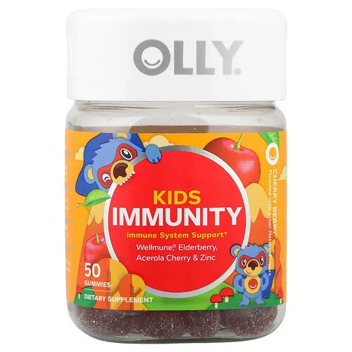 OLLY, Kids Immunity, Baya de cereza`` 50 gomitas