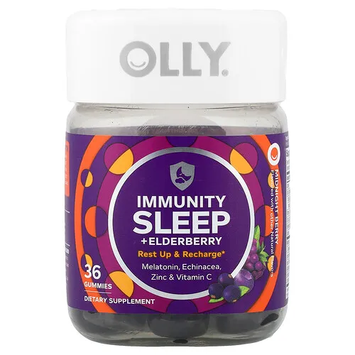 OLLY, Immunity Sleep + Saúco, Baya de medianoche`` 36 gomitas
