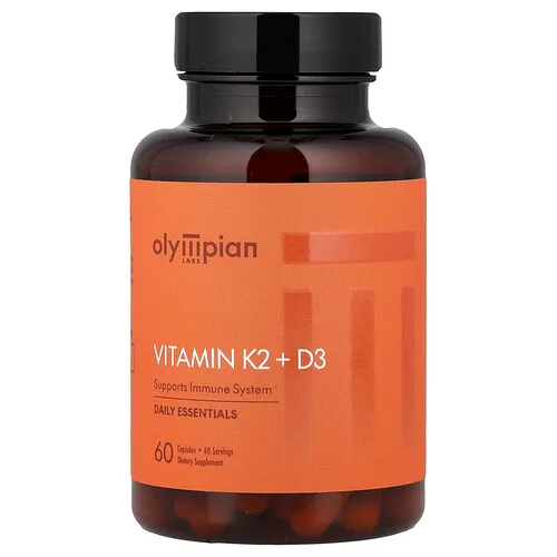 Olympian Labs, Vitaminas K2 y D3, 60 cápsulas
