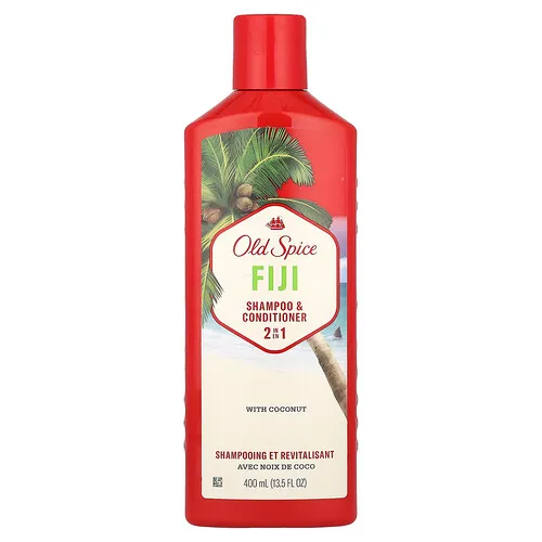 Old Spice, Champú y acondicionador 2 en 1, Fiyi con coco, 400 ml (13,5 oz. líq.)