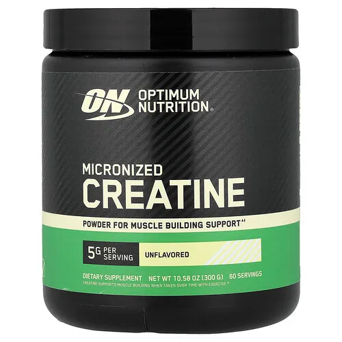Optimum Nutrition, Creatina micronizada en polvo, Sin sabor, 300 g (10,58 oz)