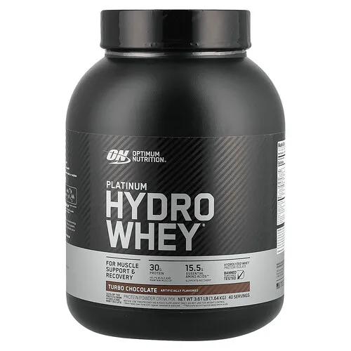 Optimum Nutrition, Platinum Hydro Whey, Chocolate turbo, 1,64 kg (3,61 lb)