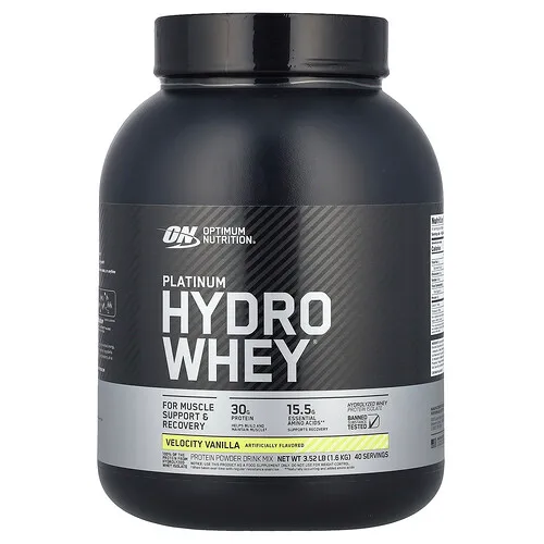 Optimum Nutrition, Platinum HydroWhey, Vainilla veloz, 1,59 kg (3,5 lb)