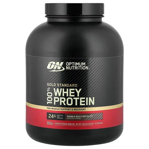 Optimum Nutrition, Proteína de suero de leche 100 % Gold Standard®, Chocolate doblemente intenso, 2,29 kg (5,05 lb)