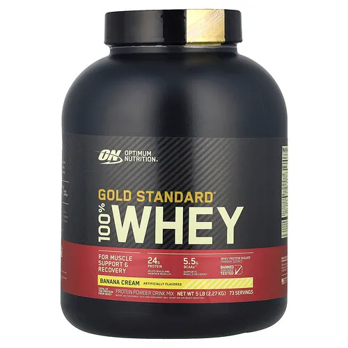Optimum Nutrition, Gold Standard 100% Whey, Suero de leche, Crema de plátano, 2,27 kg (5 lb)