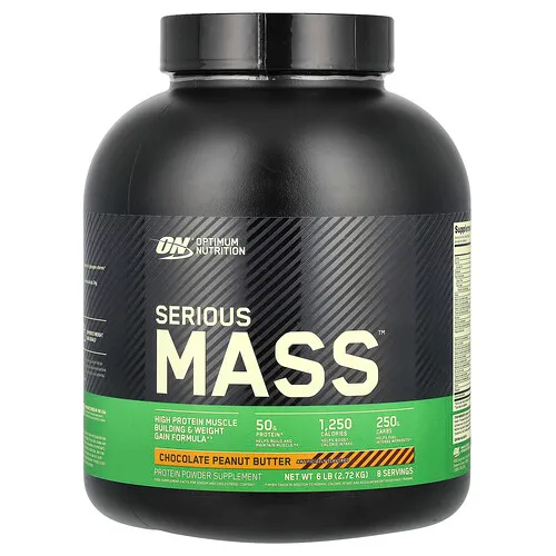 Optimum Nutrition, Serious Mass™, Chocolate y mantequilla de maní, 2,72 kg (6 lb)