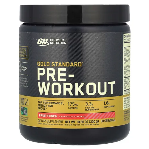 Optimum Nutrition, Gold Standard Preentrenamiento, Ponche de frutas, 300 g (10,58 oz)