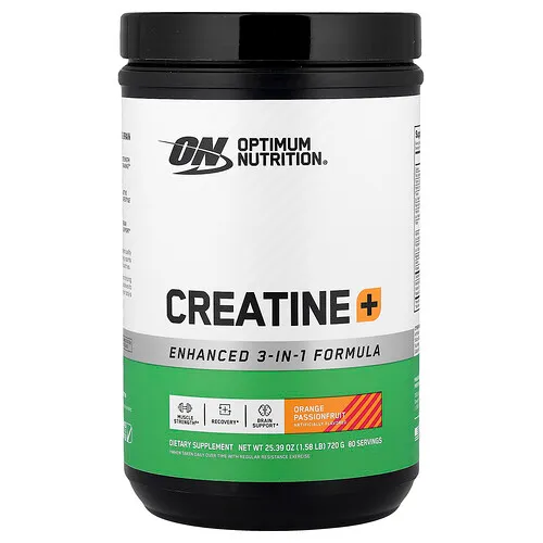 Optimum Nutrition, Creatine+, Naranja y maracuyá, 720 g (1,58 lb)