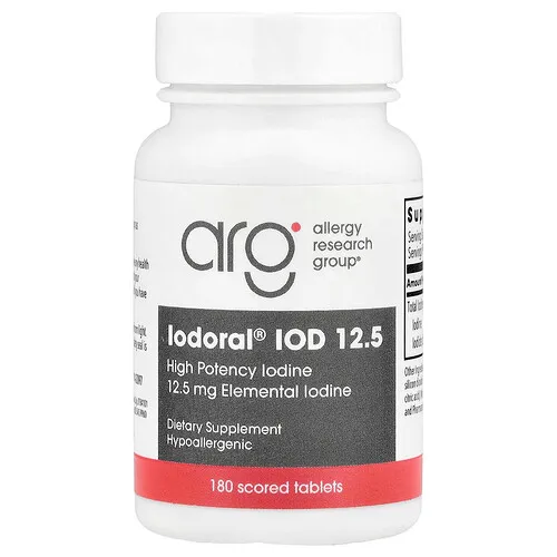 Optimox, Iodoral®, Yodo 12,5, 12,5 mg, 180 comprimidos ranurados