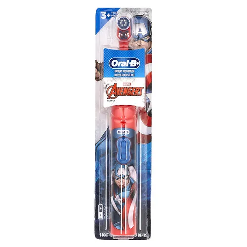 Oral-B, Cepillo de dientes a batería, Suave, 3 años en adelante, Los Vengadores de Marvel, 1 cepillo de dientes