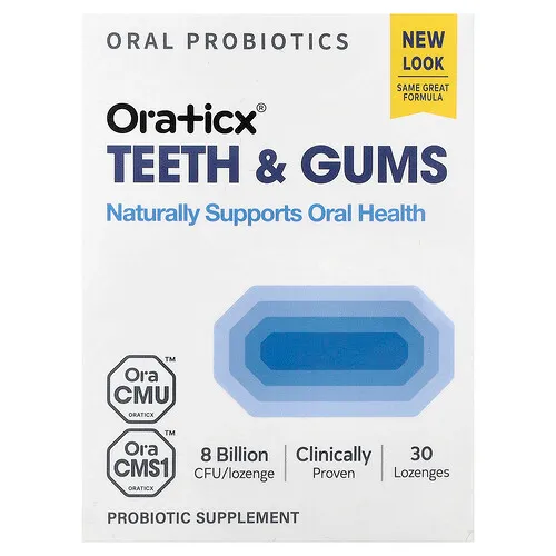 Oraticx, Dientes y encías, Probióticos orales, Uva, 30 pastillas