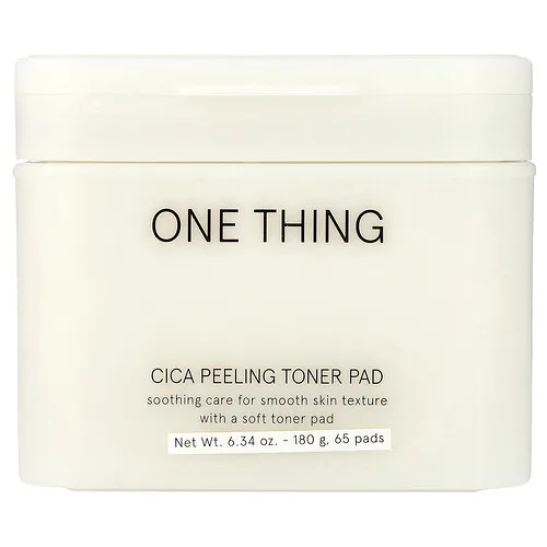 One Thing, Almohadillas de tónico exfoliante Cica, 65 almohadillas, 180 g (6,34 oz)