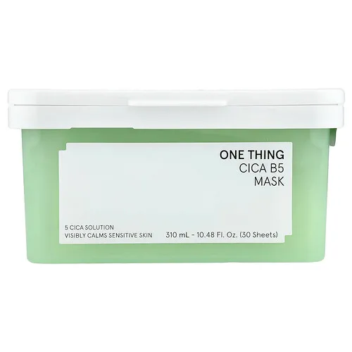 One Thing, Mascarilla de belleza con vitamina B5 de Cica, 30 láminas, 310 ml (10,48 oz. líq.)