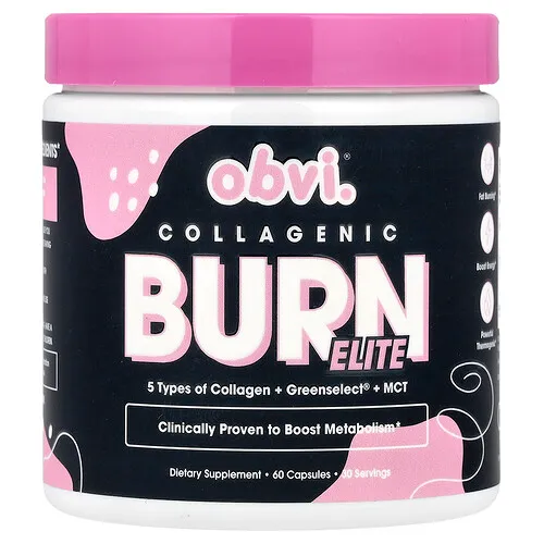 Obvi, Collagenic Burn Elite, 60 cápsulas