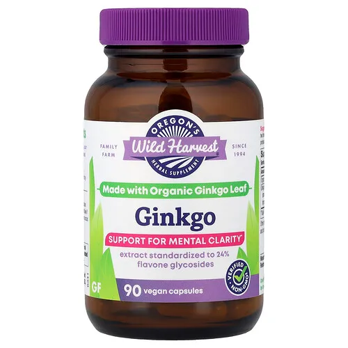Oregon's Wild Harvest, Ginkgo`` 90 cápsulas veganas
