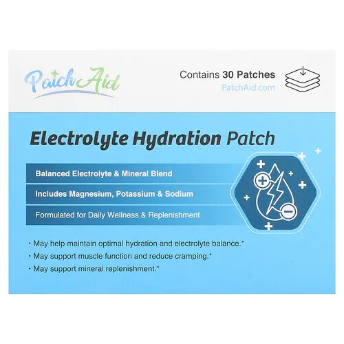 PatchAid, Parche de hidratación con electrolitos, 30 parches