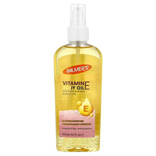 Palmer's, Aceite corporal natural con vitamina E, Sin fragancia, 150 ml (5,1 oz. Líq.)