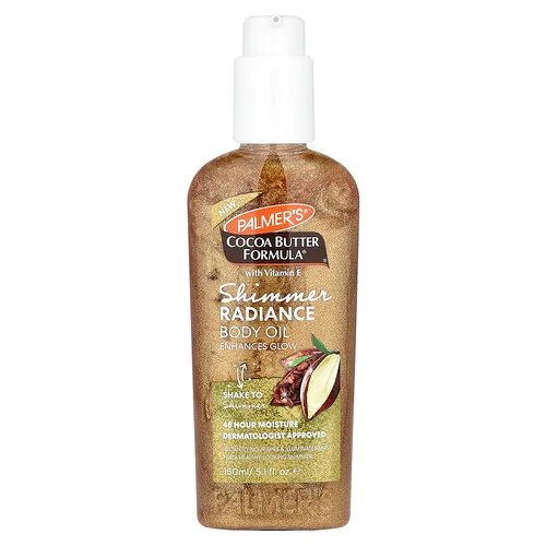 Palmer's, Cocoa Butter Formula® con vitamina E, Aceite corporal Shimmer Radiance, 150 ml (5,1 oz. líq.)