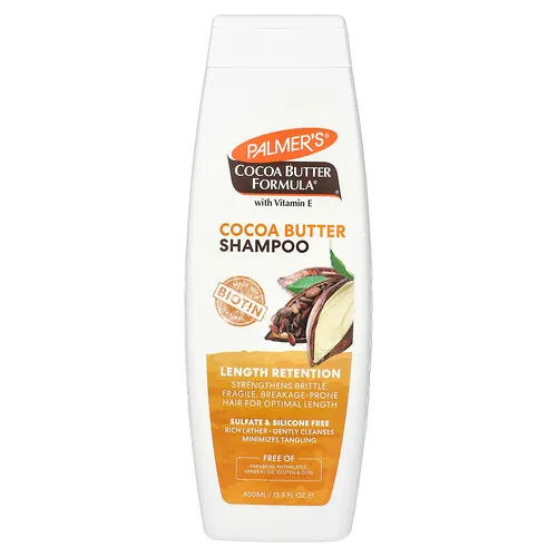 Palmer's, Fórmula de manteca de cacao con vitamina E, Champú para mantener la longitud, 400 ml (13,5 oz. Líq.)