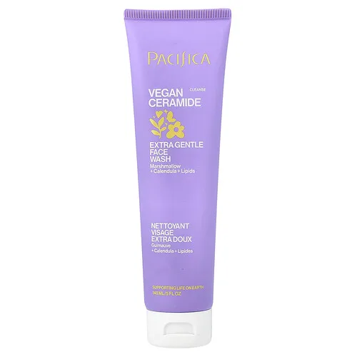 Pacifica, Vegan Ceramide, Jabón facial extrasuave para el rostro, Sin fragancia, 148 ml (5 oz. líq.)