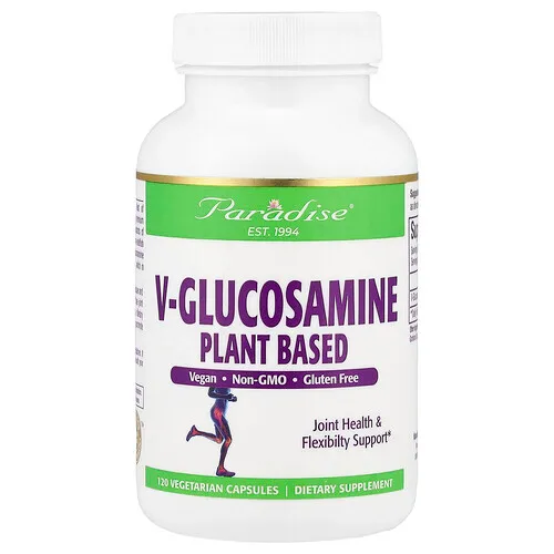 Paradise Herbs, Glucosamina V, de origen vegetal, 120 cápsulas vegetales (750 mg por cápsula)